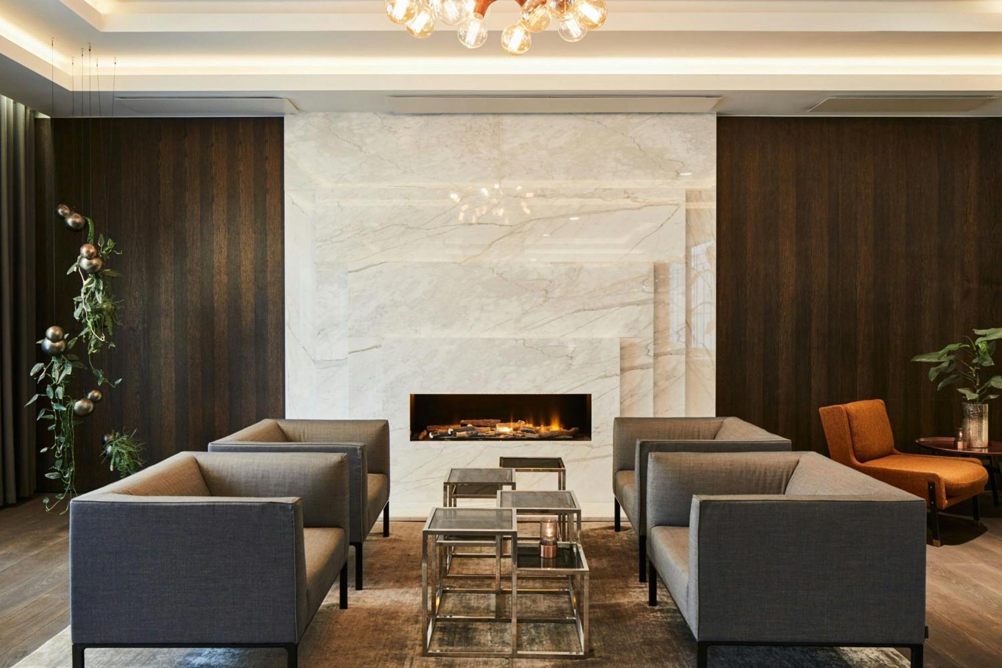 Copenhagen Marriott Hotel Esterno foto A fireplace in a hotel